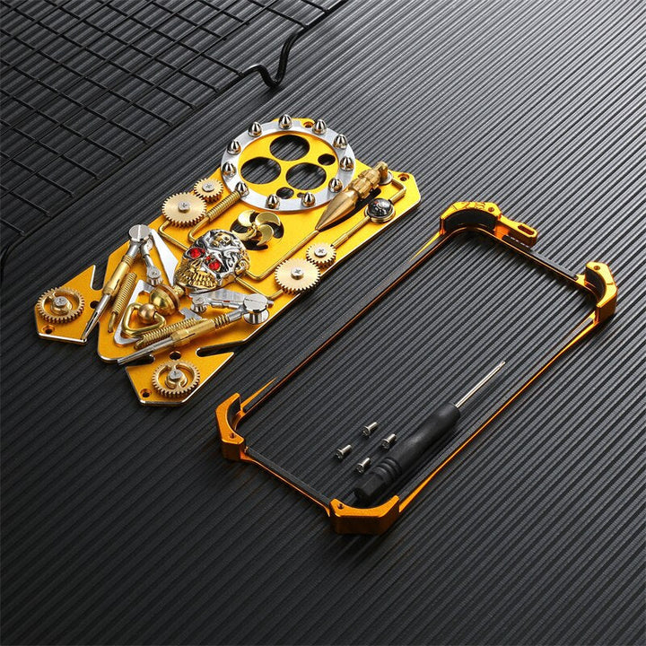 Skanto | Mekanisk Dødskalle Cyberpunk Stil iPhone Deksel
