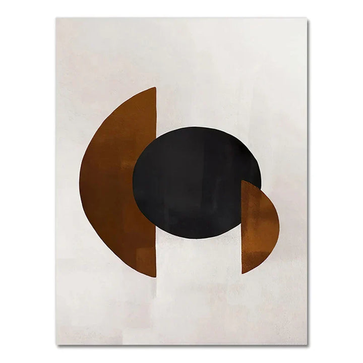 Skandinavisk Minimalistisk Geometrisk Mørke Nøytrale Farger Veggkunst Fine Art Lærred Utskrifter Moderne Abstrakte Bilder For Stue Hjem Dekor | Skanto