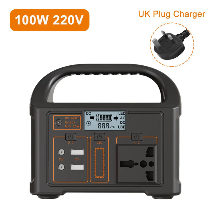 Skanto | 100W 24,000mAh Bærbar Strømstasjon med LiFePO4 Batteri – PowerGo