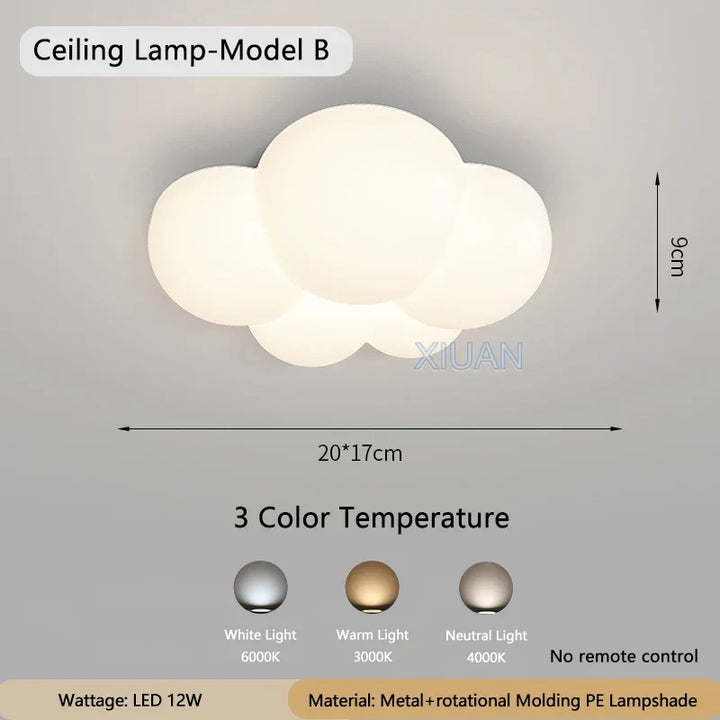 WhiteCloud Lampe – Stilren LED Veggbelysning for Barn Skanto