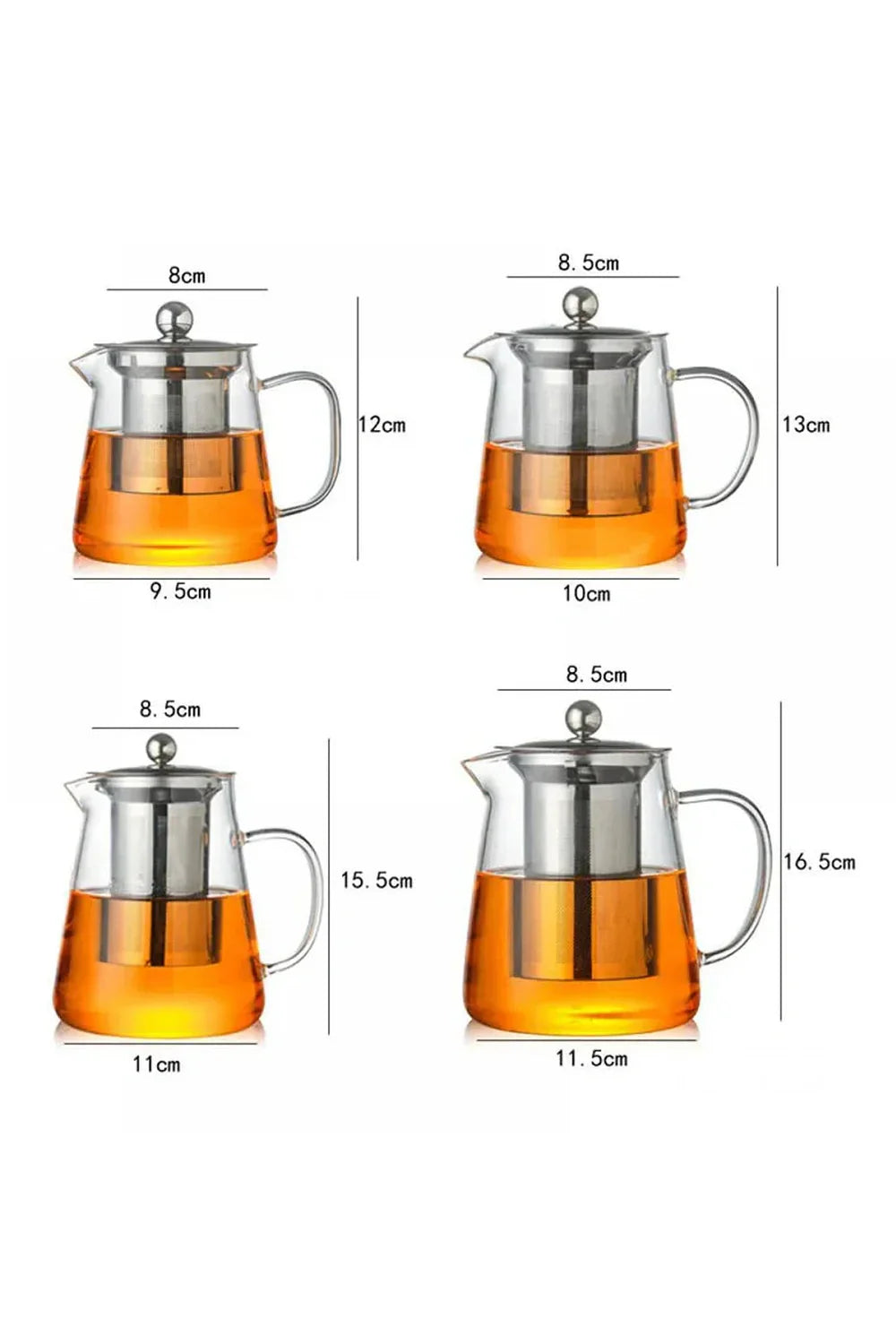 Skanto | Teapot i glass med infuser i rustfritt stål