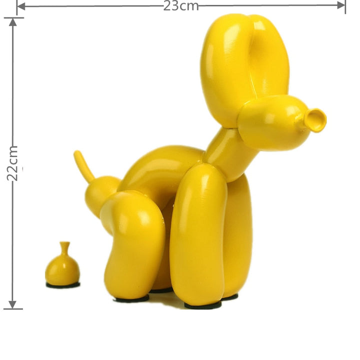 Skanto | Ballonghund Skulptur, Ballongkunst Statue, Mini Samlefigur, Hjemmedekorasjon, Harpiksk Figur, Skrivebordsdekorasjoner, Romdekorasjon