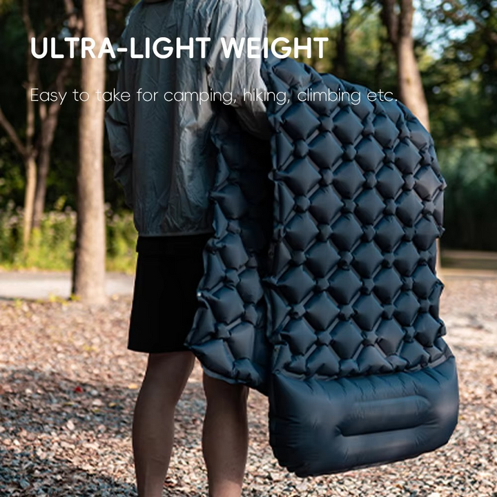 Skanto | Inflatable Camping Sleeping Pad with Built-in Pillow Self-Inflating Air Cushion for Hiking and Outdoor Travel