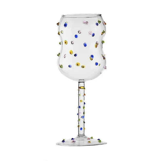 Skanto | Fargerike Prikker Vinglass