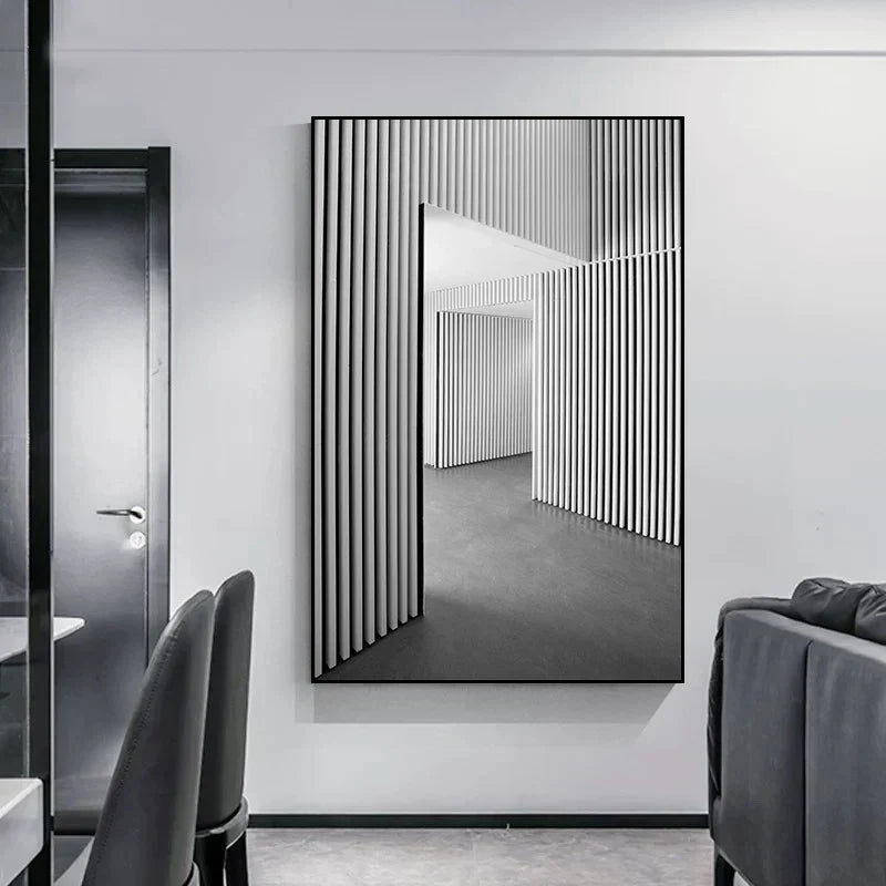 Minimalist Abstrakt Arkitektonisk Veggkunst Fin Kunst Lærtrykk Plakater Bilder For Moderne Leilighet Stue Hjemme Kontor Dekor | Skanto
