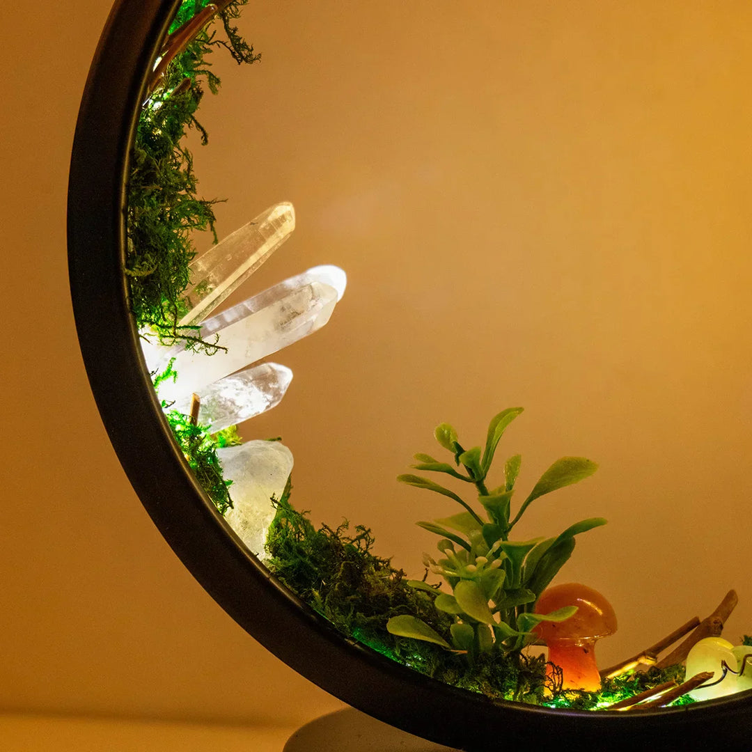 CrystalGlow Luxe Circle Night Lamp | Skanto