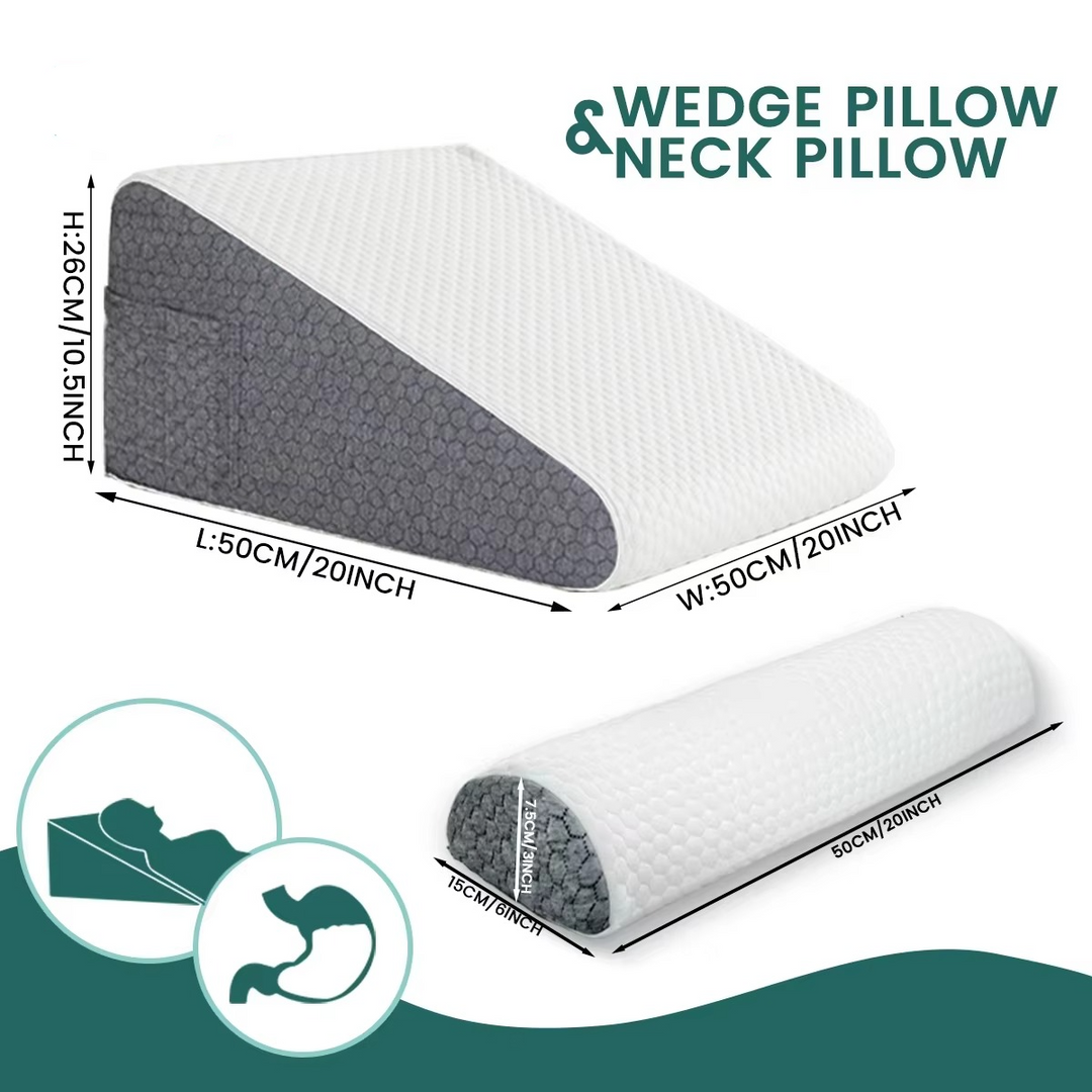 Skanto | Dual Comfort Memory Foam Ortopediske Vinkelfiller med Pustende Trekk