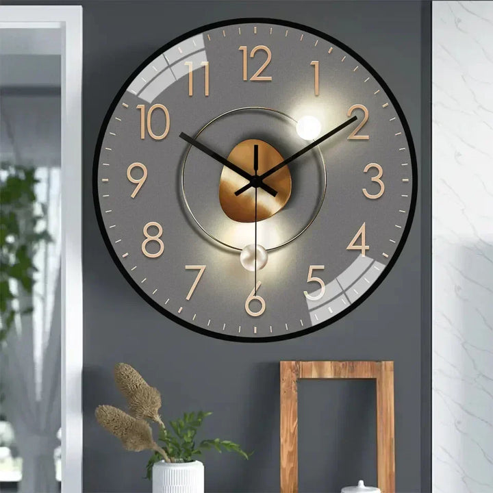 Skanto | Stille Klassisk Veggur | Ikke-tikkende Elegant Klokke for Soverom og Kontor