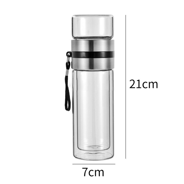 Skanto | 2i1 dobbelveggs Thermo Smart teeglassflaske
