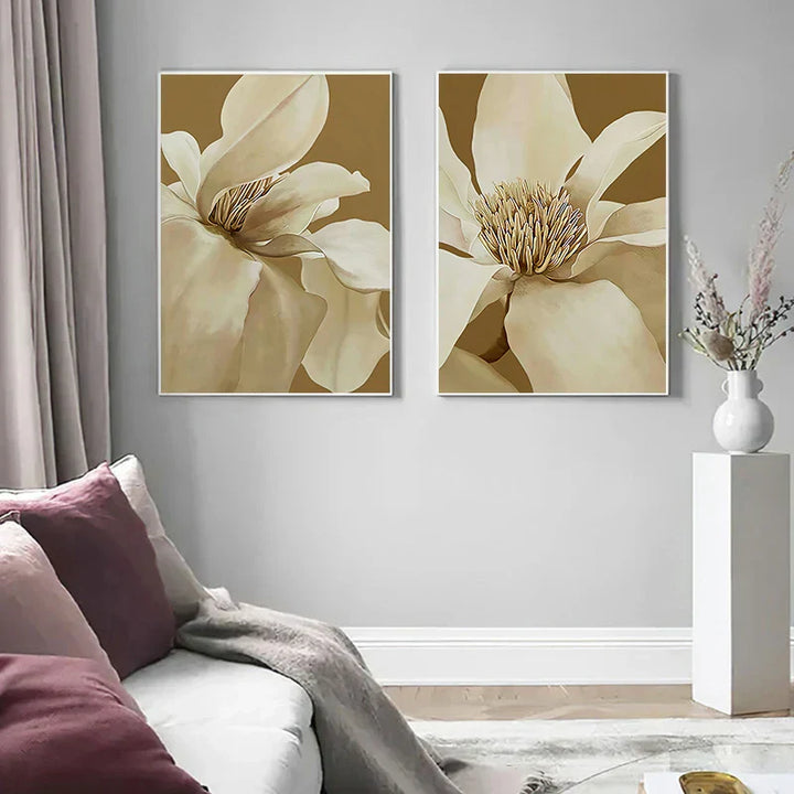 Stor Abstrakt Blomster Veggkunst Fine Art Lerretsutskrifter Moderne Botanikk Bilder For Stue Spisestue Soverom Kunst Dekor | Skanto