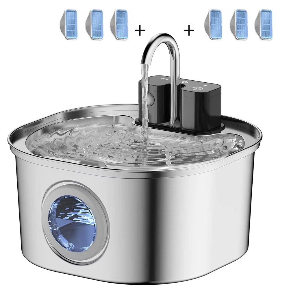 Automatisk Haustier-Trinkstation med stor tilkobling, USB-ladefunksjon og intelligent sensor