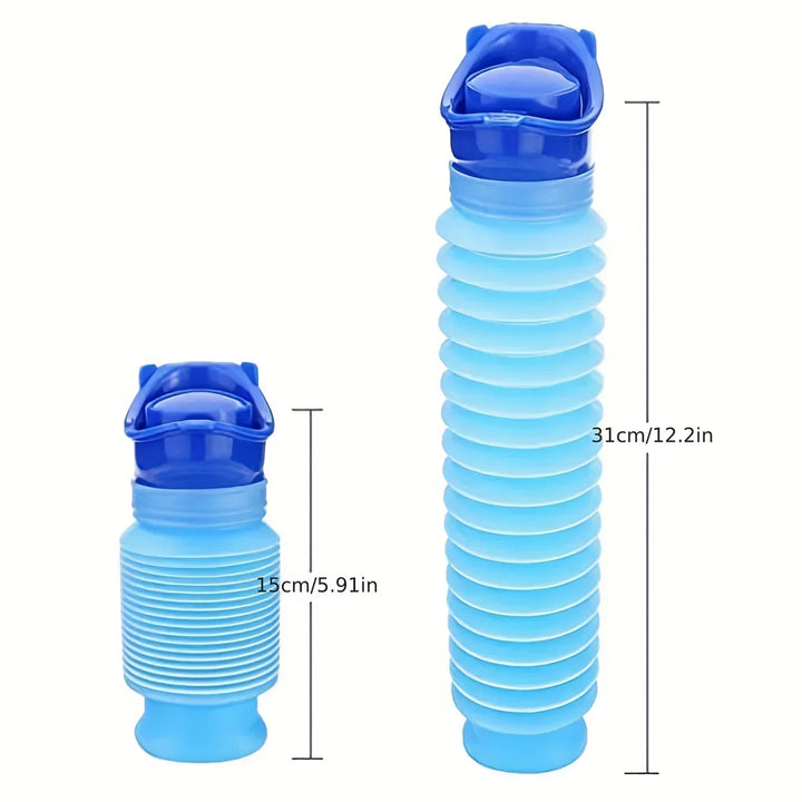 Skanto | Ansblue 750ML Bærbar Mini-Toalett Urinpose - Sammenleggbar og kompakt for reiser, camping og fotturer, egnet for kvinner, menn og barn