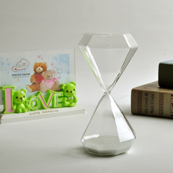 Skanto | 5–60 Minutters diamant sandglass, sandglass, sandglass, barnegave, sandglass, hjemmeinnredning, tilgjengelig i flere fargealternativer