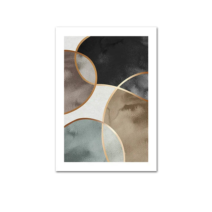 Skandinavisk Minimalistisk Geometrisk Mørke Nøytrale Farger Veggkunst Fine Art Lærred Utskrifter Moderne Abstrakte Bilder For Stue Hjem Dekor | Skanto