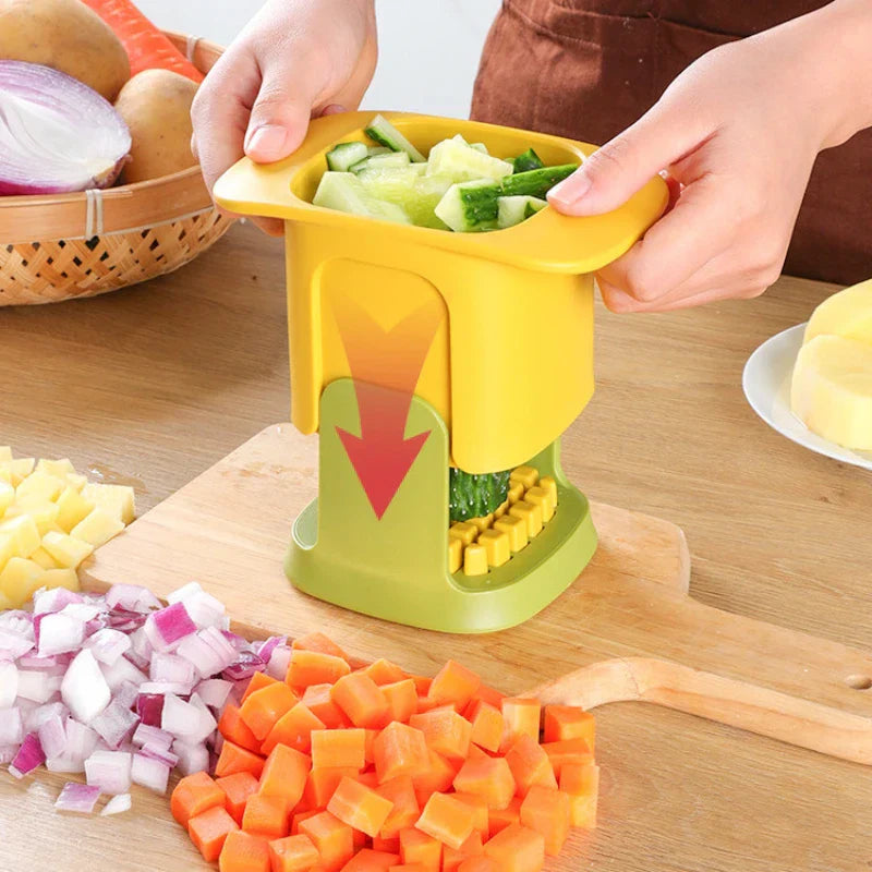 ChopMaster – Multifunksjons grønnsakskutter & pommes frites kutter med håndtrykksmekanisme | Skanto