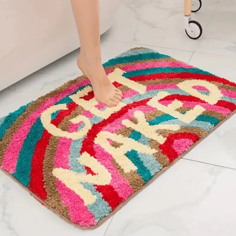 Skanto | Fargerik "Get Naked" Non-Slip Mikrofiber Badematte – Absorberende & Moro for Barn og Voksne