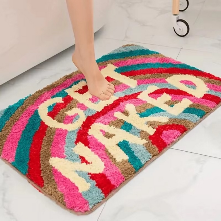 Skanto | Fargerik "Get Naked" Non-Slip Mikrofiber Badematte – Absorberende & Moro for Barn og Voksne