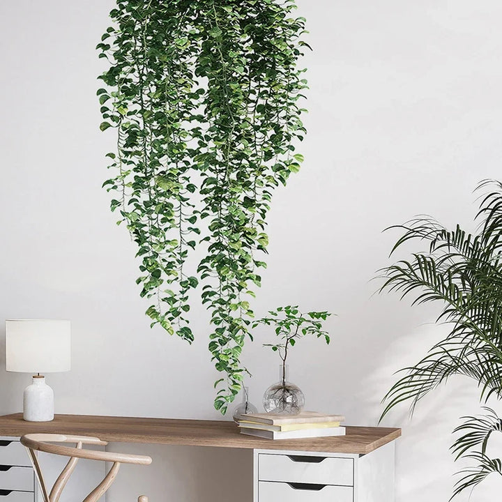 Reale Grønne Vinstokker Veggdekal 54x105cm Grønne Blader Veggkleber Removable Peel and Stick PVC Vinyl Veggmaleri For Kreativ DIY Hjemmedekor | Skanto