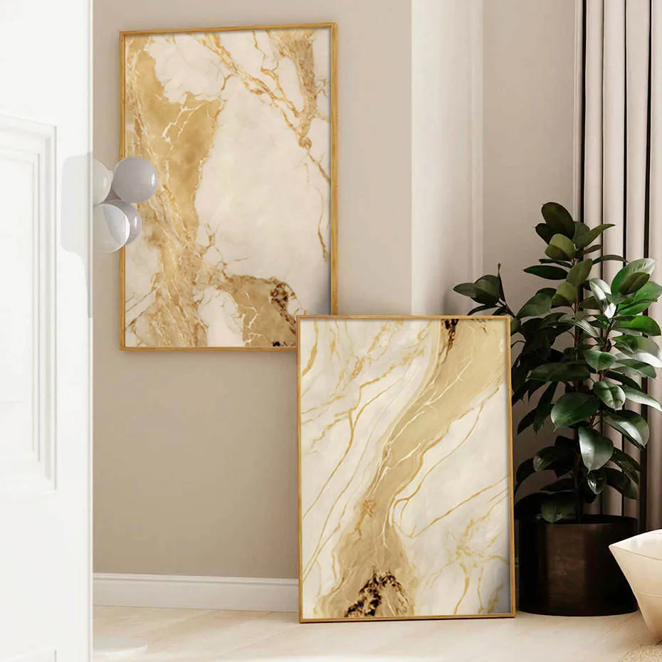 Moderne Abstrakt Svart Beige Gull Flytende Marmor Print Veggkunst Fine Art L canvas Utskrifter Bilder For Stue Soverom Kunst Dekor | Skanto