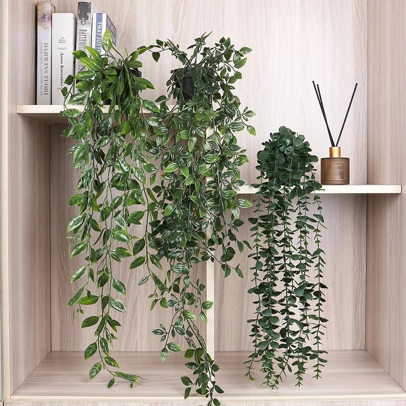 Skanto | VerduraLine Kunstig Plante Henge | Eviggrønn & Vedlikeholdsfri | 90 cm Dekorasjon | Friskt Naturlig Design