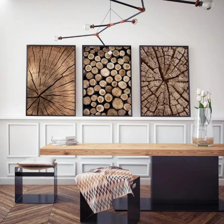 Naturlige Tre Ringer Veggkunst Plakater Fine Kunst Lerret Utskrifter Bilder For Moderne Landsbyhus Stue Skandinavisk Stil Hjemmedekor | Skanto