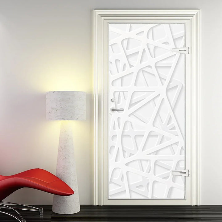 Moderne Abstrakt Perle Geometrisk Dørklistremerke Mural Avtakbar PVC Vinyl Peel N Stick Veggkunst Mural Klistremerke For Innendørs Dører Kreativ DIY Hjem Deko | Skanto