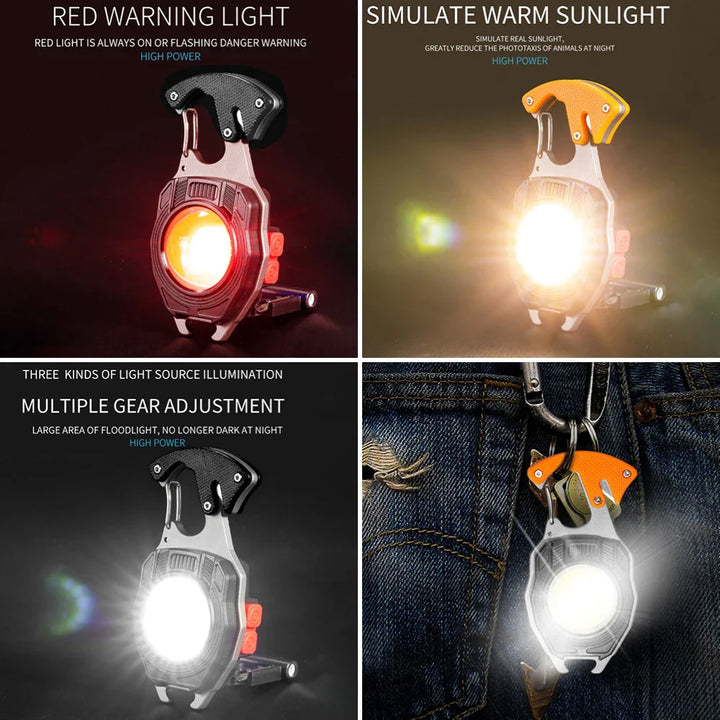 Skanto | Multifunksjonell Nøkkelring LED Lampe