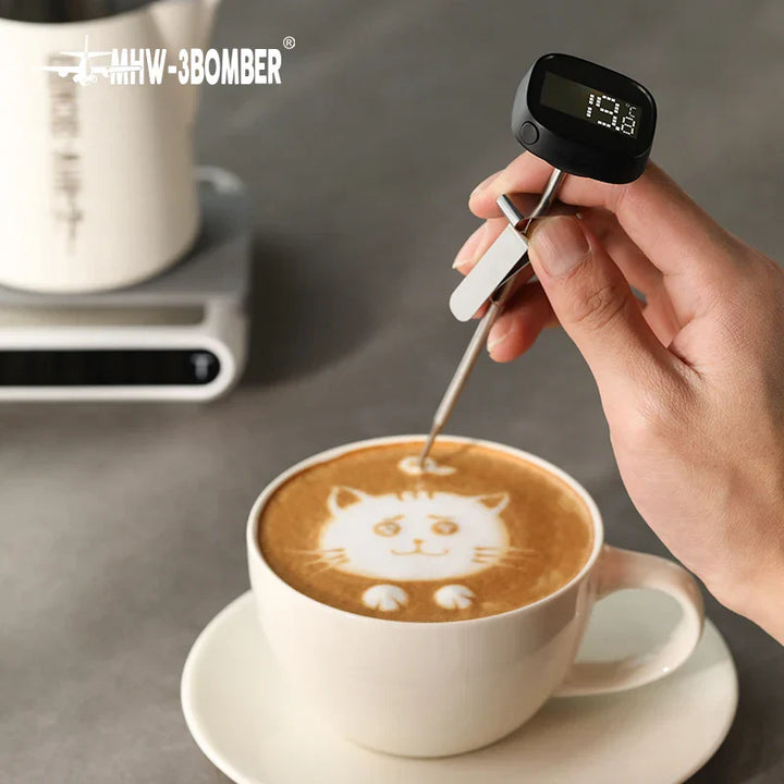 Skanto | MHW-3BOMBER Digital, instant-read kaffe termometer for latte art penn, melk skummende kanne, stilige barista kjøkken tilbehør for hjemmet