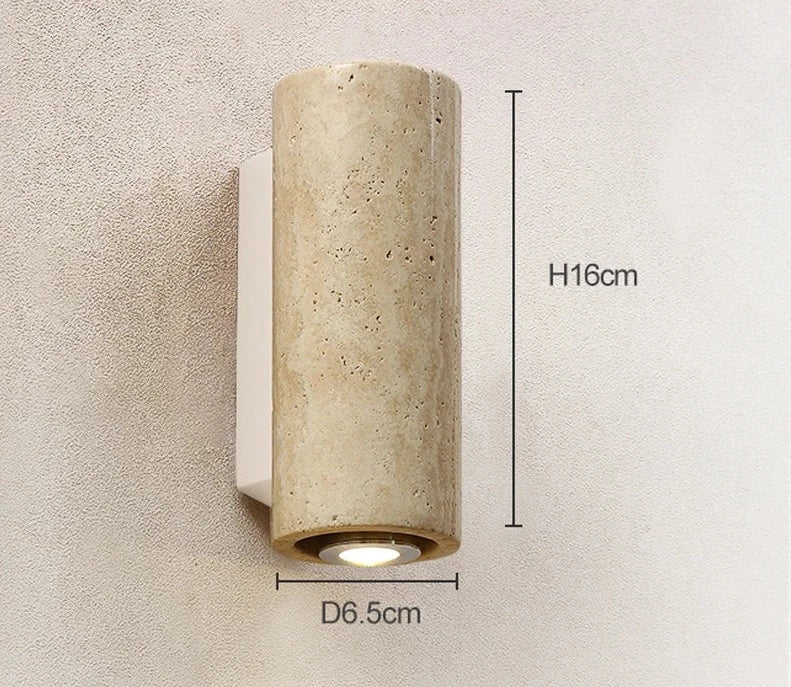 Skanto | Moderne Naturlig LED Vegglampe laget av Travertin