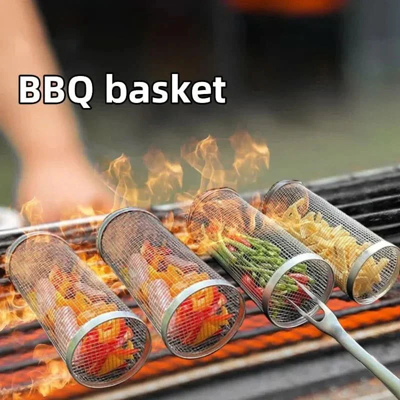 Skanto | GrillEnjoy 360° – Roterende BBQ-kurv for leirbål og grill