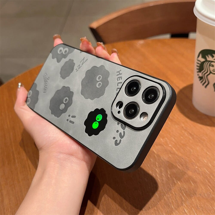 Skanto | Søt Monster Støtsikker Lær iPhone Etui