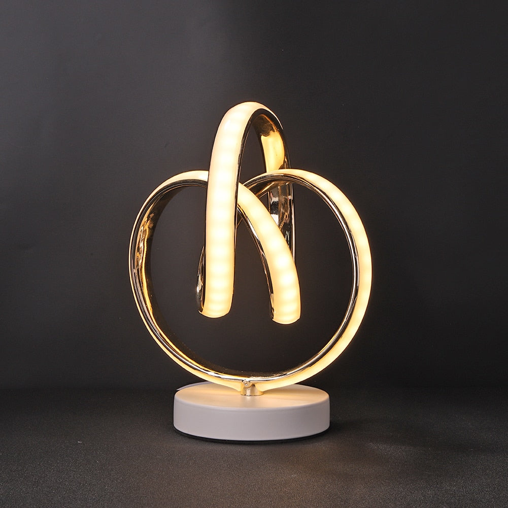 Skanto | SpiralGlow – Elegant LED Bordlampe med Koselig Varmt Lys