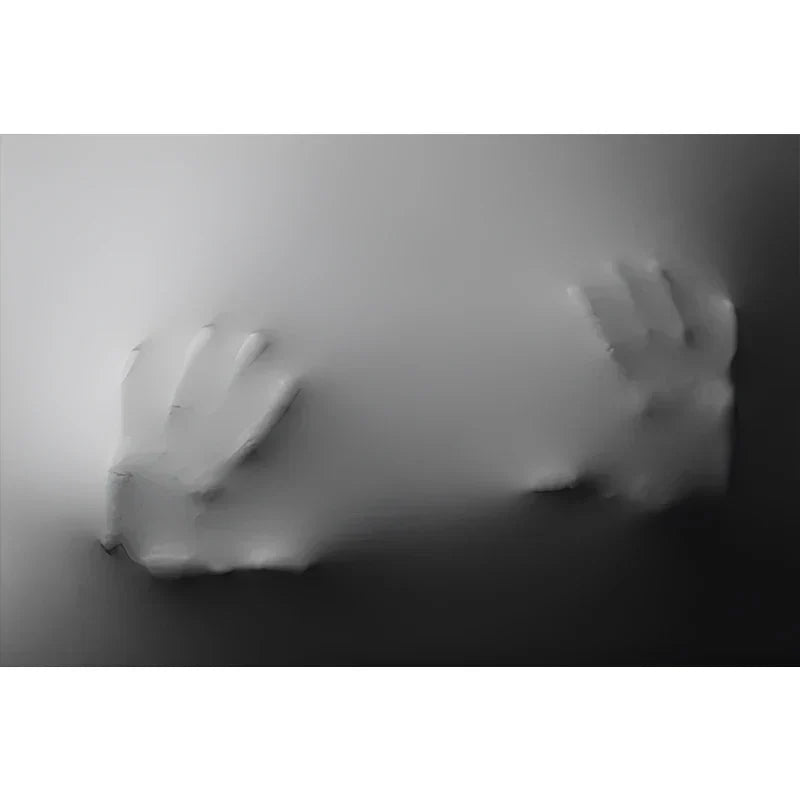 Moderne Kunst Abstrakte Spøkelsesaktige Figurer I Veggen Lerret Utskrifter Svart Hvit Vegg Kunst Plakater Bilder For Stue Soverom Kunst Dekor | Skanto