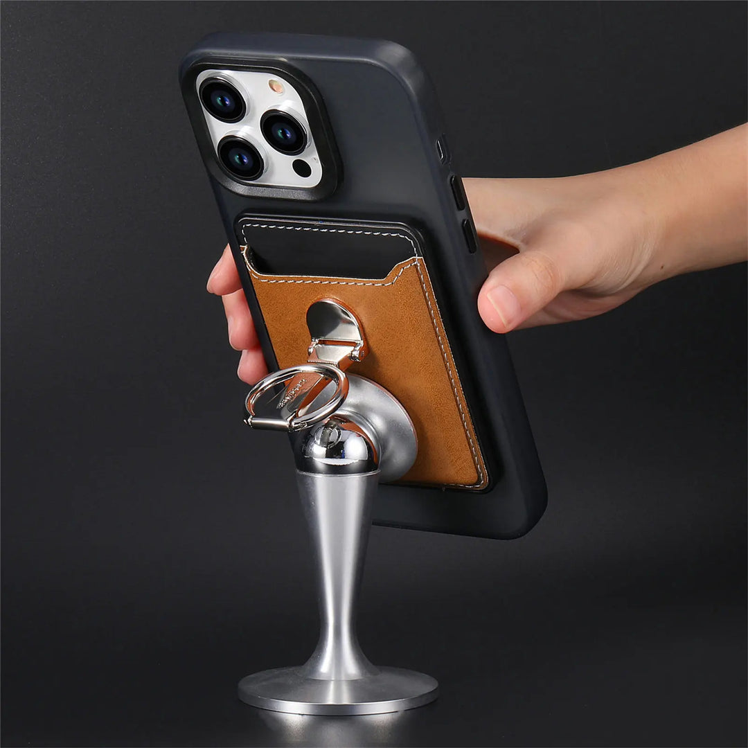 Skanto | Lær Magsafe Telefon Lommebok Holder