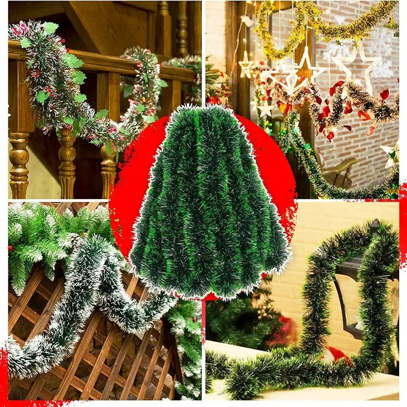 Juledekorasjon Garlands – Kunstig Gran Garland for Innendørs og Utendørs Dekorasjon | Skanto