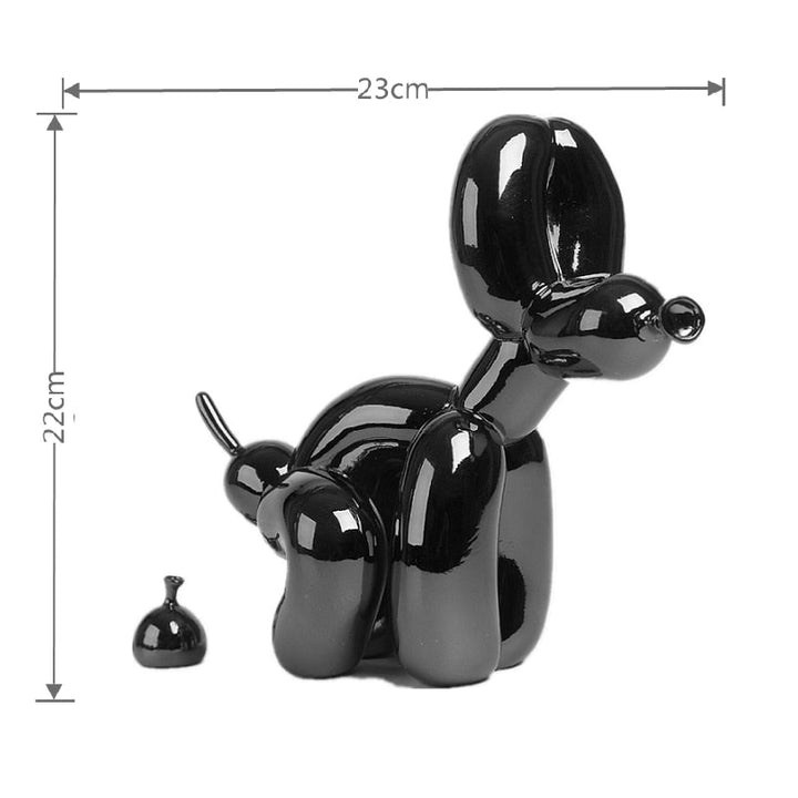 Skanto | Ballonghund Skulptur, Ballongkunst Statue, Mini Samlefigur, Hjemmedekorasjon, Harpiksk Figur, Skrivebordsdekorasjoner, Romdekorasjon