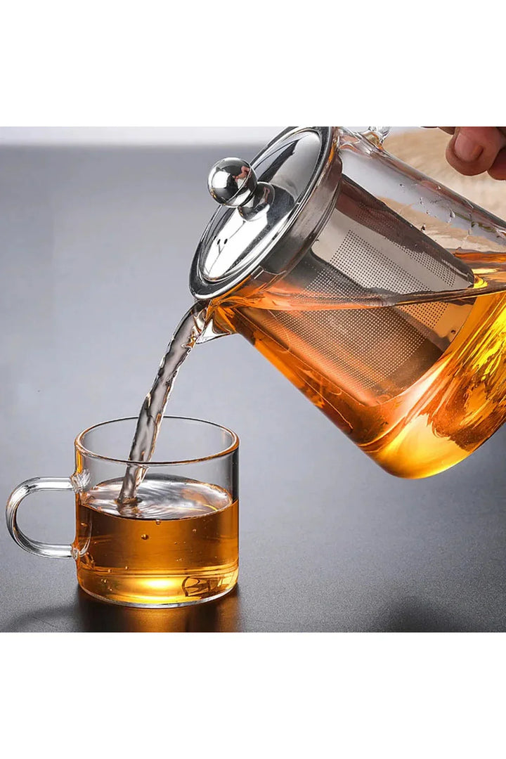 Skanto | Teapot i glass med infuser i rustfritt stål