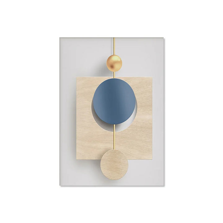 Moderne Estetikk Abstrakt Geometri Veggkunst Fine Art Lerret Utskrifter Plakater Bilder For Moderne Leilighet Stue Lys Luksus Hjem Dekor | Skanto