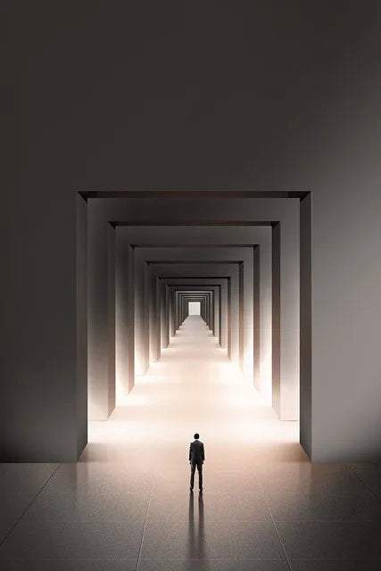 Moderne Geometriske Arkitektoniske Landskaps Veggkunst Fine Art Lerret Utskrifter Bilder For Studio Hjemme Kontor Entré Inspirerende Kunst Dekor | Skanto