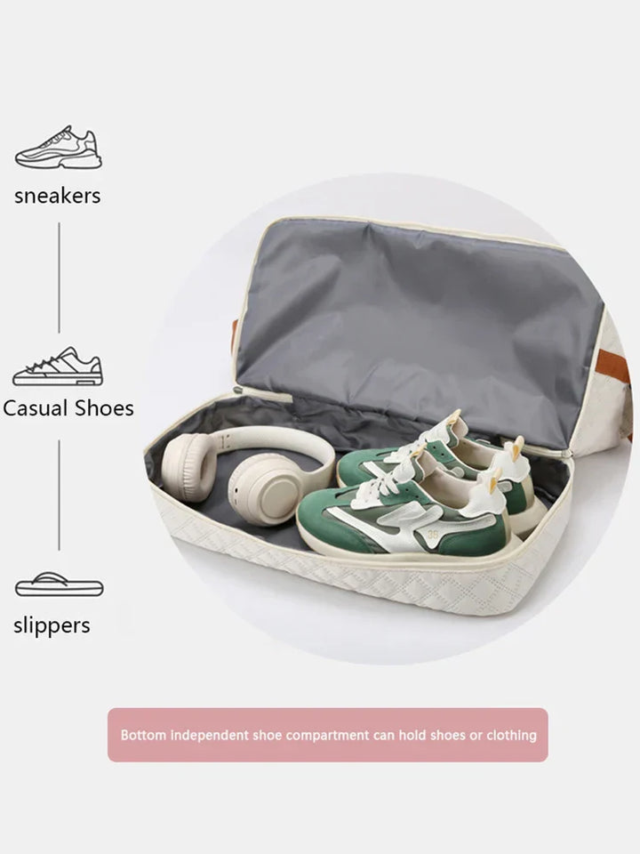 Skanto | Travessia Reiseveske med skyv | Stor kapasitet & diamants mønster | Nylon helgetasker for sport, kortere reiser & hverdagsliv