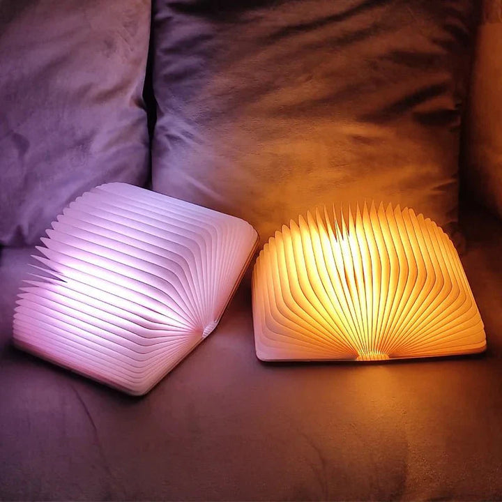 Skanto | BookGlow - Sammenleggbar LED-lampe - Bærbar og oppladbar - Lys opp nettene dine!