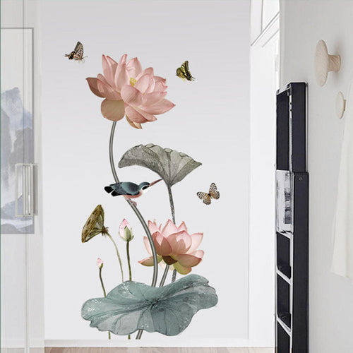 Skanto | Moderne Blossom Lotus Selvklebende Veggklistremerke