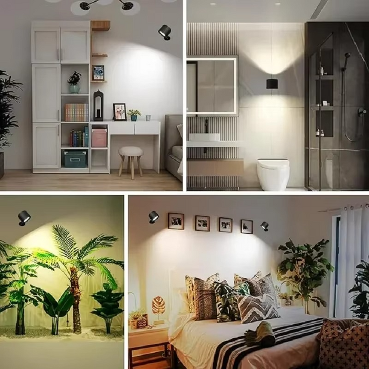 Skanto | LED Vegglampe - Oppladbar, Magnetisk & Dobbelt-Sidig Belysning for Innendørs Bruk