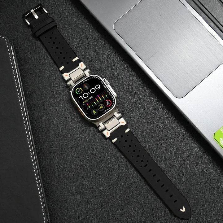 Skanto | Ekte lær Apple Watch-bånd – Stilig og slitesterk klokkerem for din Apple Watch