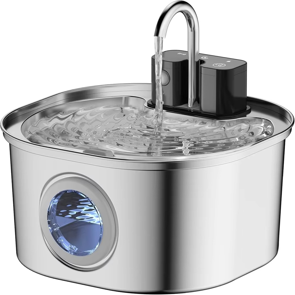 Automatisk Haustier-Trinkstation med stor tilkobling, USB-ladefunksjon og intelligent sensor