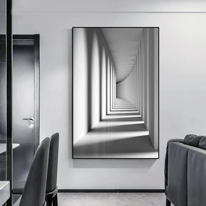 Minimalist Abstrakt Arkitektonisk Veggkunst Fin Kunst Lærtrykk Plakater Bilder For Moderne Leilighet Stue Hjemme Kontor Dekor | Skanto