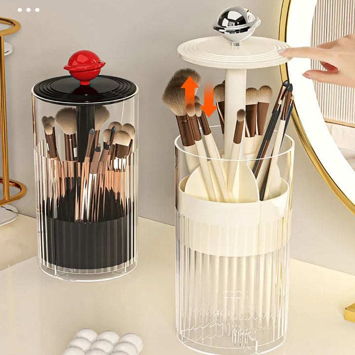 Auto Lift & Luxe Makeup Brush Organizer | Skanto