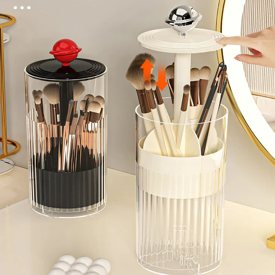 Auto Lift & Luxe Makeup Brush Organizer | Skanto