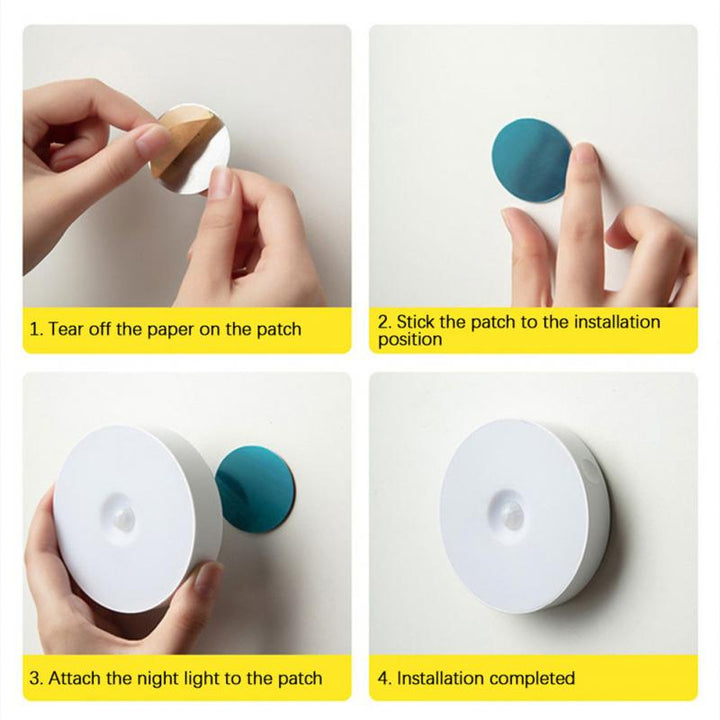 Sticky LED Bevegelsessensor Mini Nattlampe | Skanto