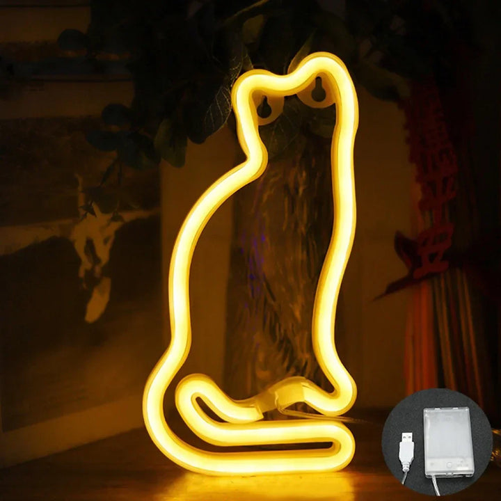 Skanto Neon Skilt – USB/Batteridrevet LED Neon Lys for Hjemmedekorasjon